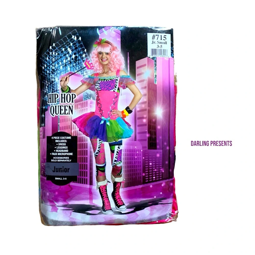 Hip Hop Queen Costume Junior Color Multi Size S 3-5